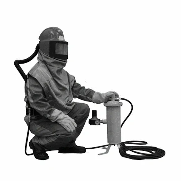 Equipamento proteção operador jateamento