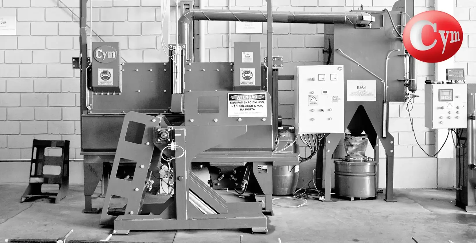 Jateadora automática ECOGNC Metalcym cilindros GNV GNC CNG duas turbinas 10 HP IGAS do Brasil