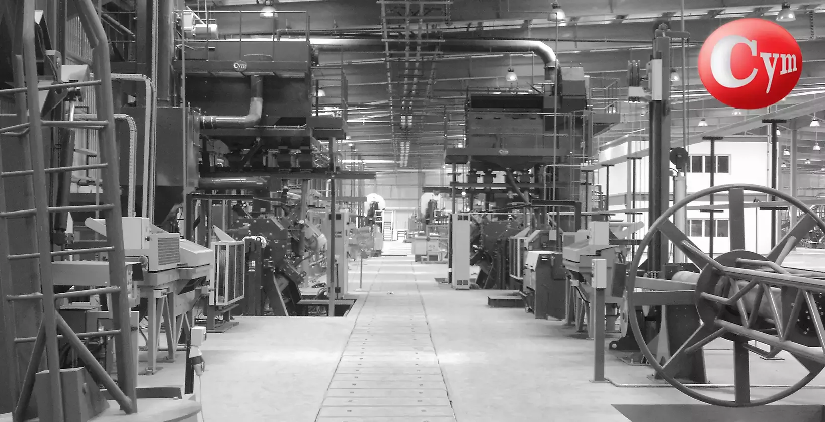 Granalhadores de arames em linha CYM BAR 4 – 4 turbinas 40 HP – múltiplas linhas de trefilação com desbobinadores · Millennium Steel & Wire, Dubai