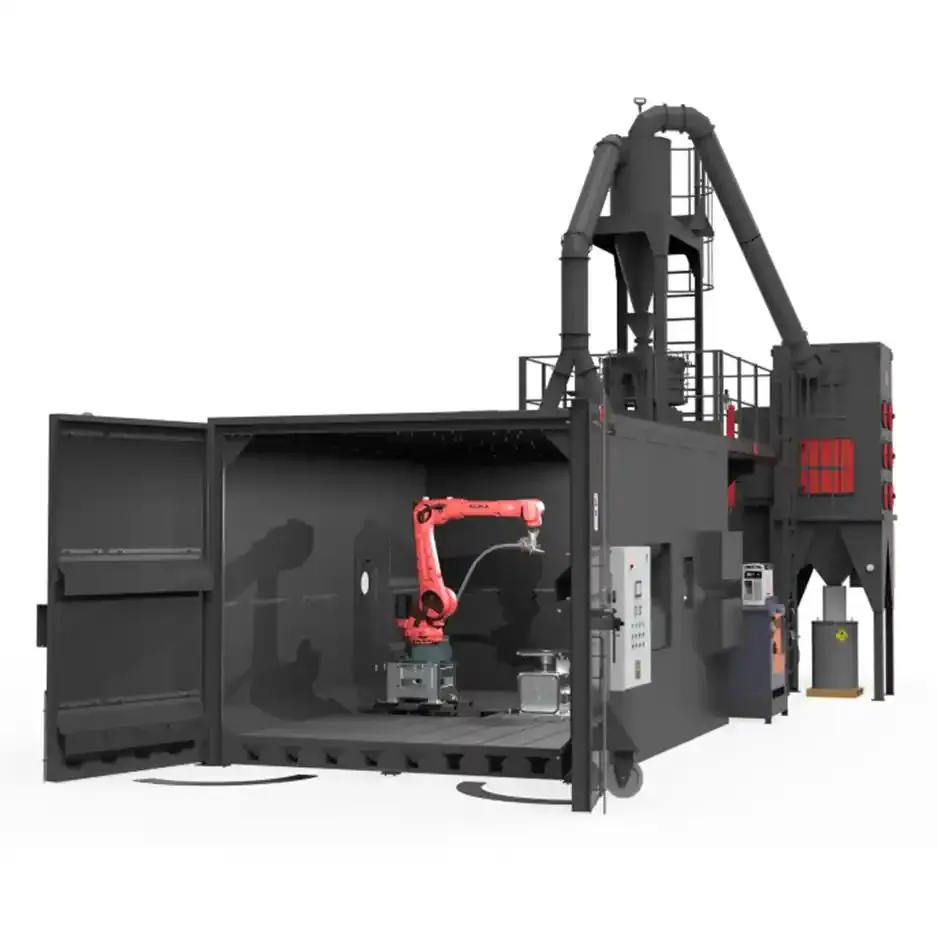 Shot peening robotizado ou com manipuladores para processos localizados